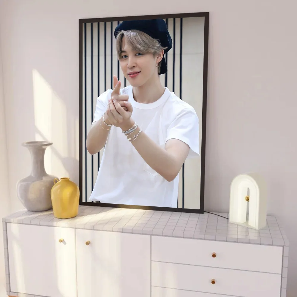 المغني P-Park-JiMin ذاتية اللصق ملصق فني ريترو كرافت ورقة ملصق DIY غرفة بار مقهى ملصقات طلاء جدران