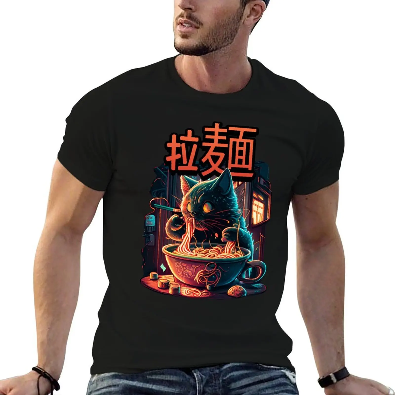 Late Night Ramen T-Shirt man t shirt summer anime t shirts oversize funny t shirts man T-shirt
