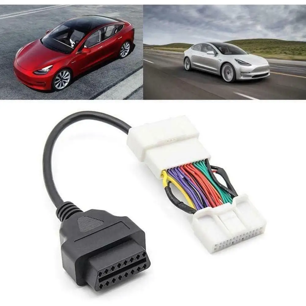 

For Tesla Model 3 OBD Diagnostic Car Tools 12/20/26Pin Male Female to 16Pin Cable for Tesla Model Y Auto Adapter OBD2 Connector