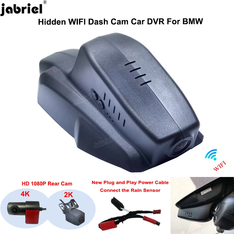 Jabriel New 4K Car DVR Wifi Dash Cam for BMW 218i  220i for BMW 2 Series F22 F23 F44 F45 F46 2016 2017 2018 2019 2020 2021 2022