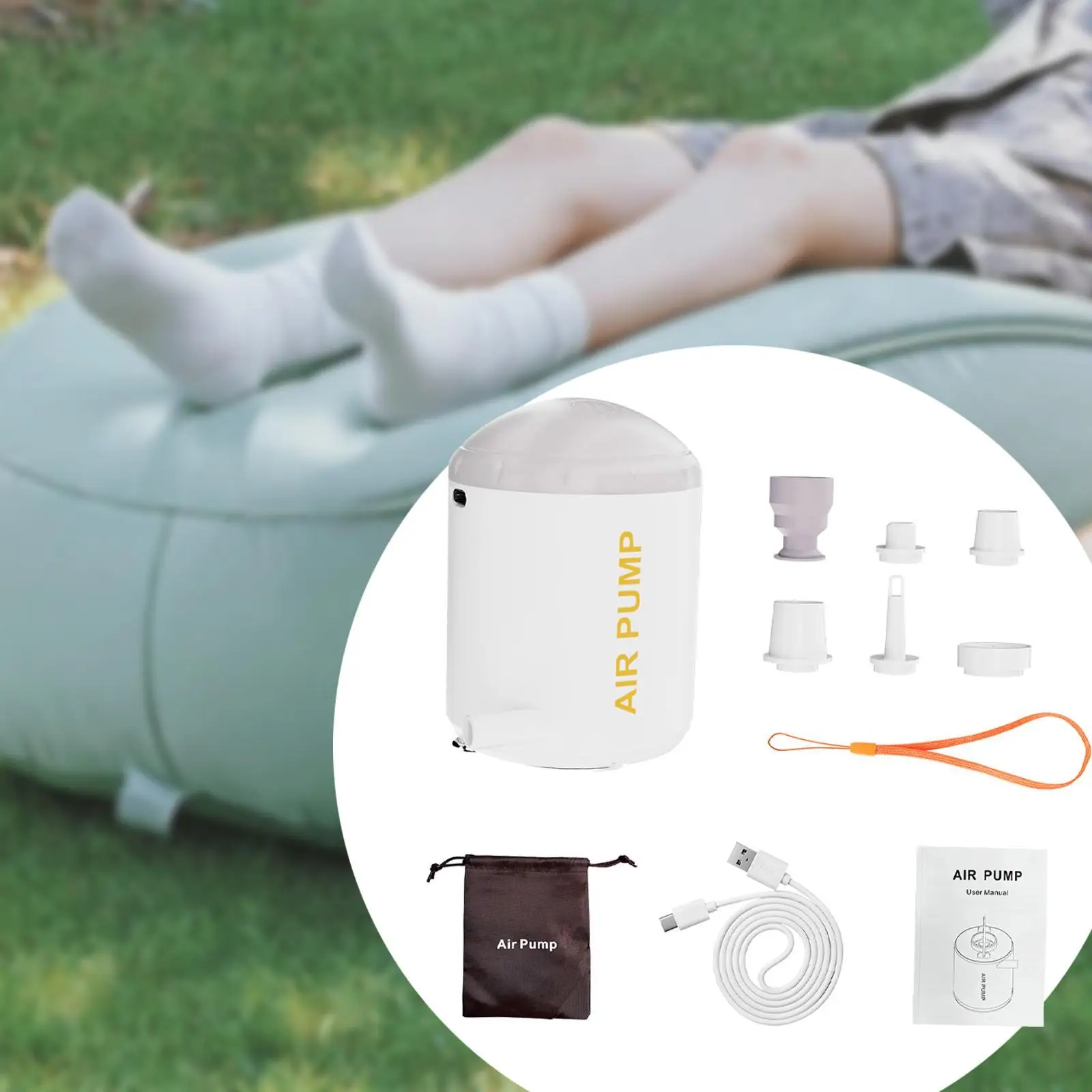 

Air Pump Vacuum Pump Fast Inflating Deflating Camping Light for Swimming Floats