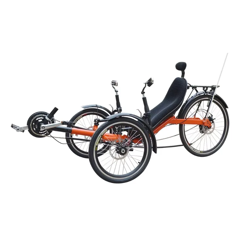 Recumbent Bicycle, 500W Electric Three Wheeled Shock-absorbing Fat Tire Bike, Suitable for Snow, Beach, and Mountain Walking image 5