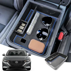 Center Console Organizer For Nissan Sentra 2020 2021 2022 2023 2024 2025 Armrest Box Storage Car ABS Accessories Secondary Box、