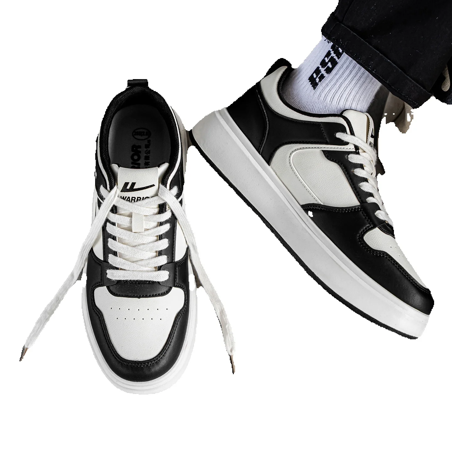 New Autumn Men's Casual Shoes, Black And White Panda Sneakers, Men's Sports Shoes_vogvips.com