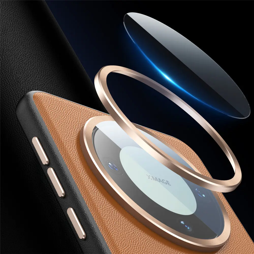 เคสลายลิ้นจี่หนังวัวแท้สำหรับ Honor Magic6 Pro 6 Business ปกป้องทุกส่วนของเครื่อง