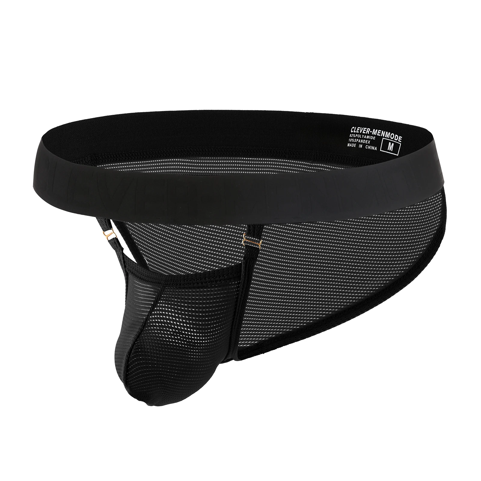 

Men Mesh Underwear Fitness Exercise High-cut Wide Waistband Pouch Briefs Breathable Ultra Thin Mini Panties Man Sportswear