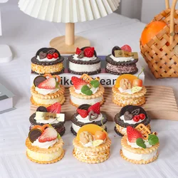 1PC Artificial Fruit Cake Biscuit Fake Food Decoration Photography Pro Food Simulation Cake Model Tea Table Decoration FCYY-045