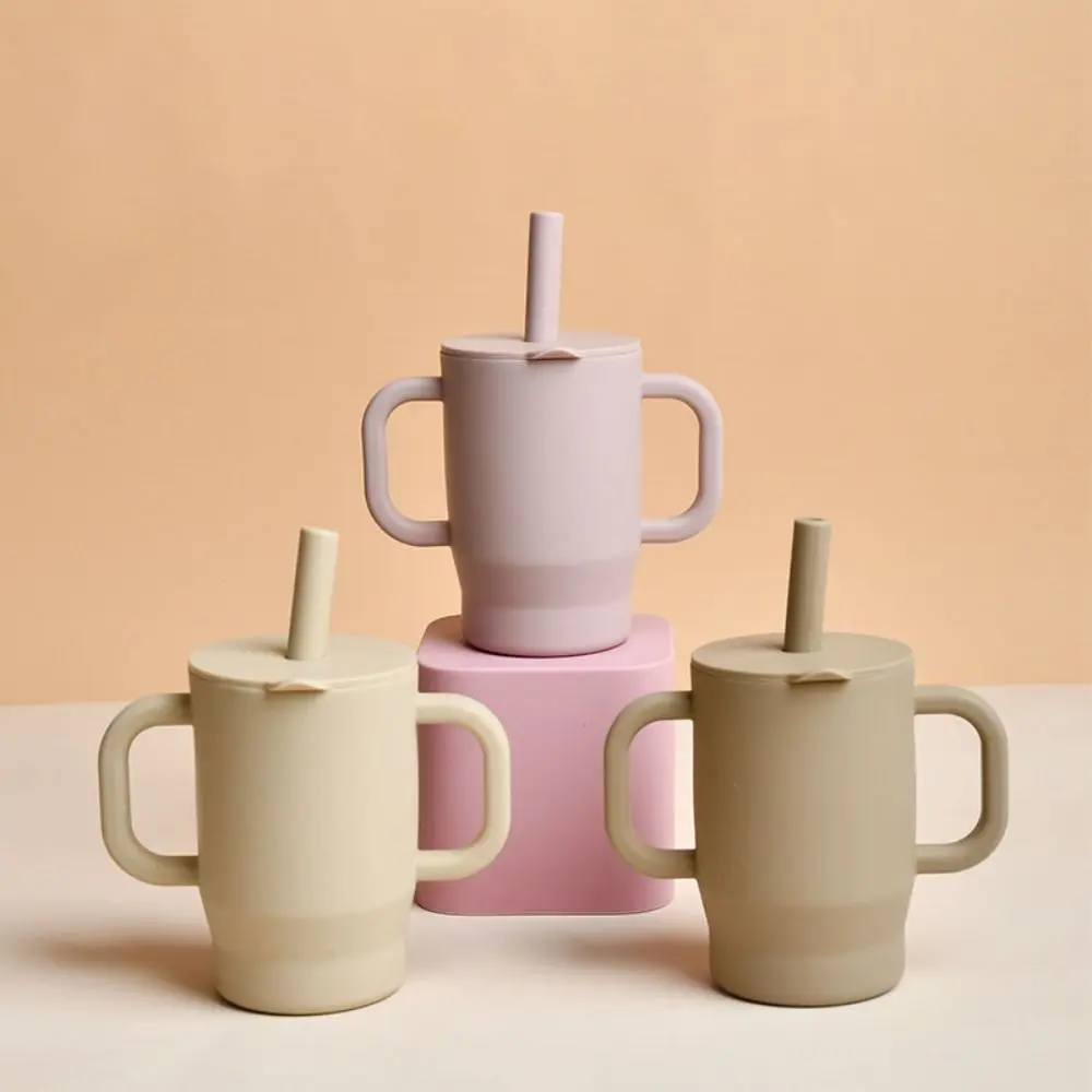 

Детская посуда, пищевой силикон, детские чашки-непроливайки, термостойкая небьющаяся чашка для кормления, без BPA, 180 мл, детская соломенная чашка для молока