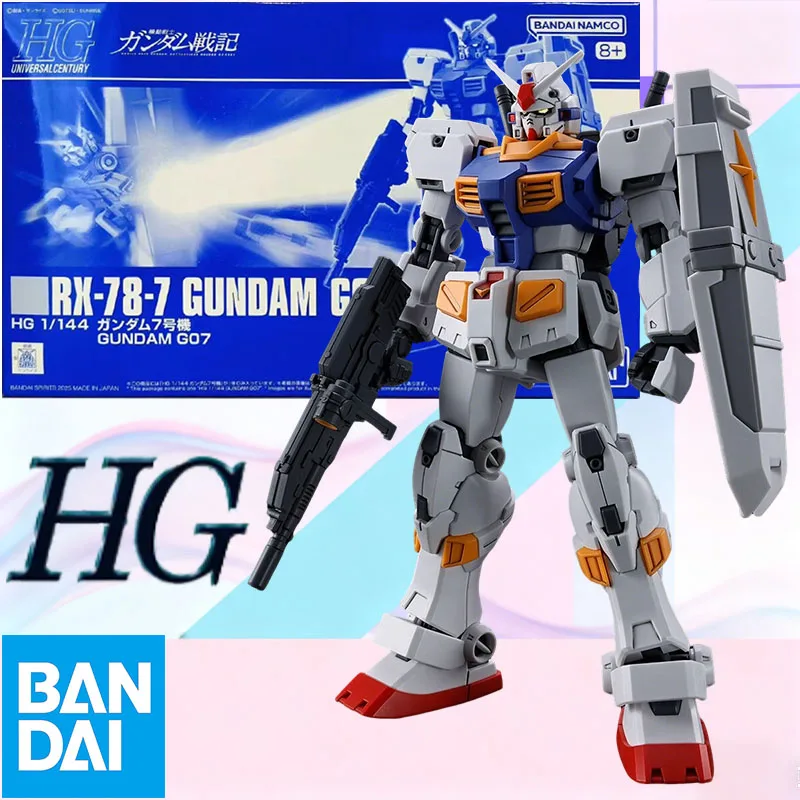 

In Stock BANDAI Original Box HG RX-78-7 GUNDAM G07 Mobile Suit Gundam Action Figure Model Toy Gift for Kids Foam Box Packaging