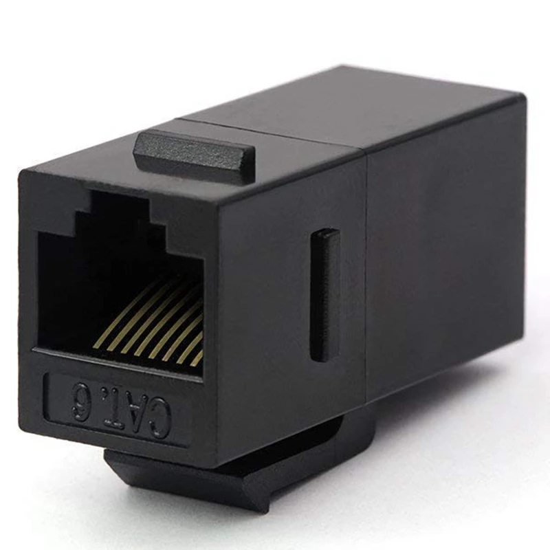 50 упаковок, черные разъемы CAT6 RJ45 Keystone Jack