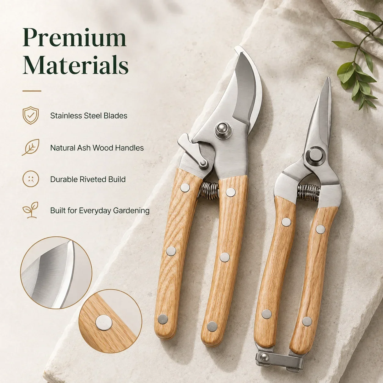 Professional Pruning Shears, Garden Tree Branch Cutters, Flower Trimming Scissors for Home Garden Use