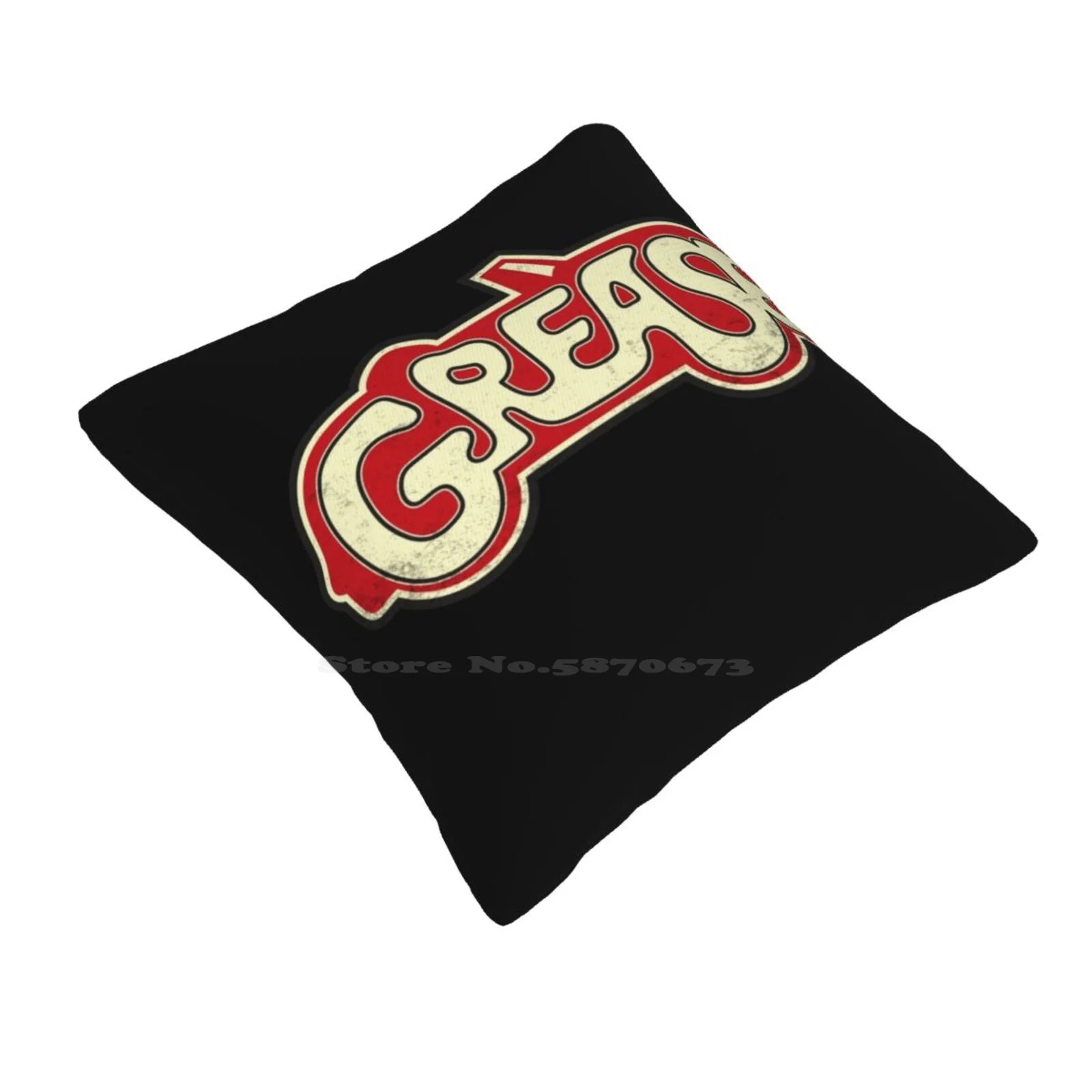 Grease Funny Cute Decor Square Pillowcase Greased Lightening Musicals Broadway Vintage Movie Car Logo Convertible Old School