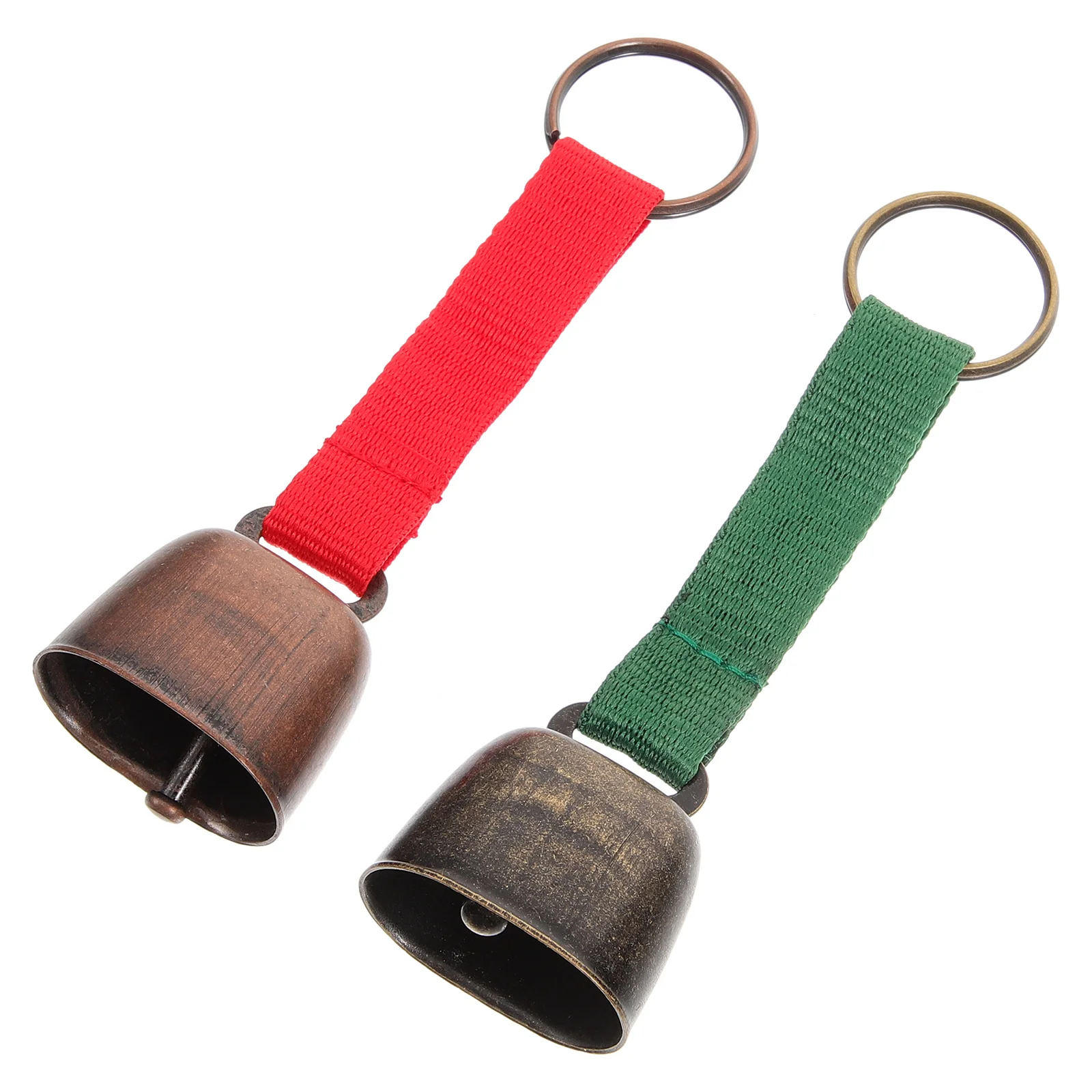 

2pcs Bell for Camping Hiking Metal Cattle Vintage Small Clear Sound Anti Lost Cow Bells Pets naments Outdoor Tools