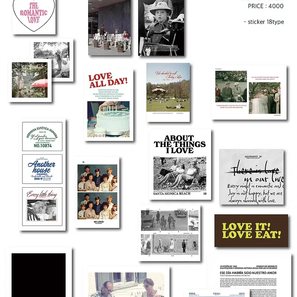 شخصيات OAB الكورية 202hosil مجلة ذات المناظر الطبيعية الخلابة ريترو سكرابوكينغ ملصق المواد التصوير ملصق حزمة الحرف اليدوية