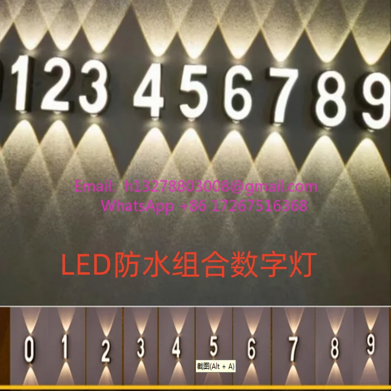 LED في الهواء الطلق مقاوم للماء الجدار الخفيفة توقيع فندق مخزن شرفة فندق المنزل شعار الخط غسل الجدار المشهد الضوء الرقمي