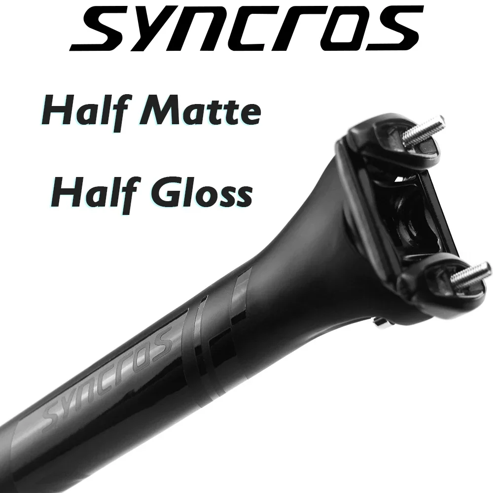 SYNCROS  MTB/Fold Bike Front Seat Cycing Setposts 27.2/30.8/31.6mm Matte Carbon Fiber Road/Mountain Bicycle Seat saddle