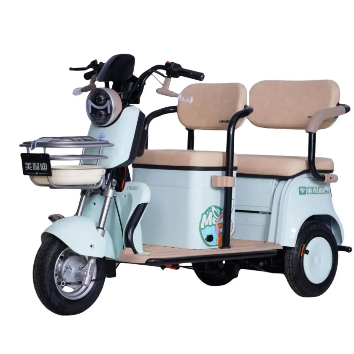 New Large-capacity Electric 3 Wheeler Tricycle Elderly Electric Bicycles Adult Leisure Electric Tricycles