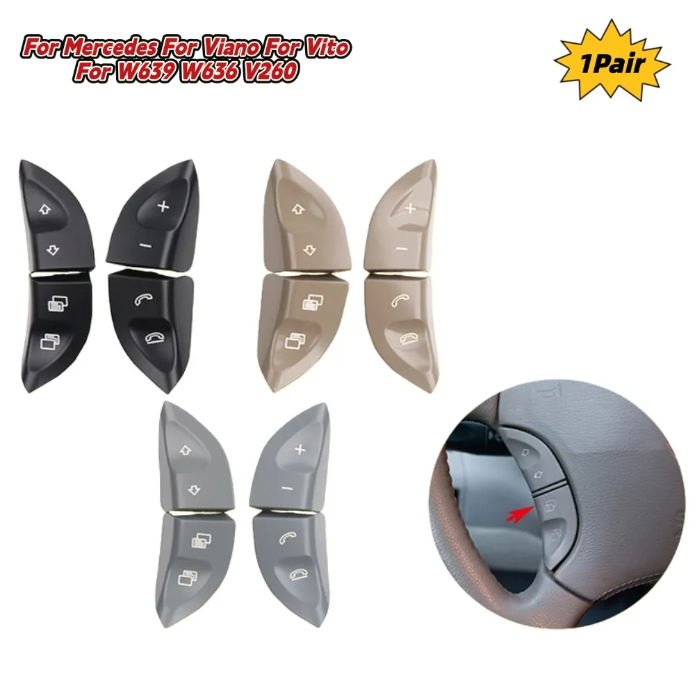 Bouton de commande du volant pour Mercedes, pour Viano, pour Vito, pour W639, W636, V260, 2010-2015, accessoires intérieurs de voiture.