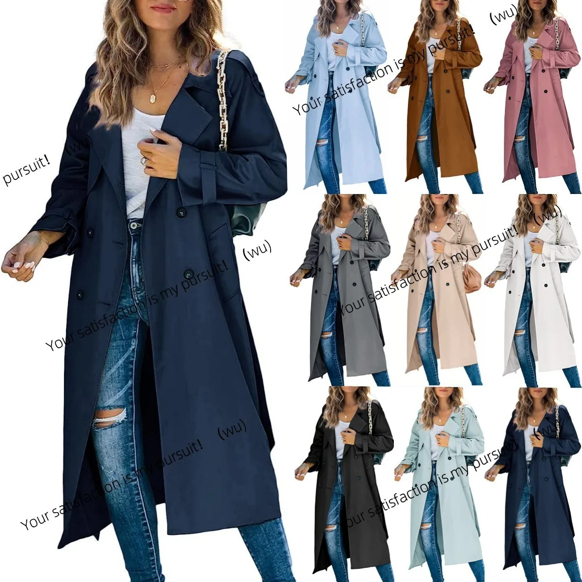 

Women's winter and autumn trench coat coat