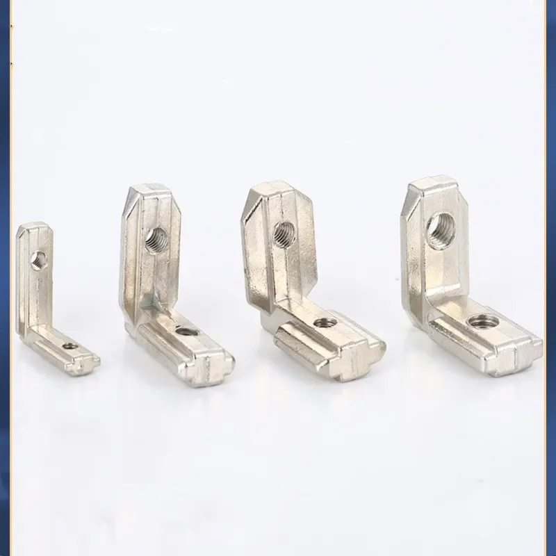 10PCS T Slot L-Shape Aluminum Profile Interior Corner Connector Joint Bracket for 2020 3030 4040 4545 EU Alu-profile with Screws view 2