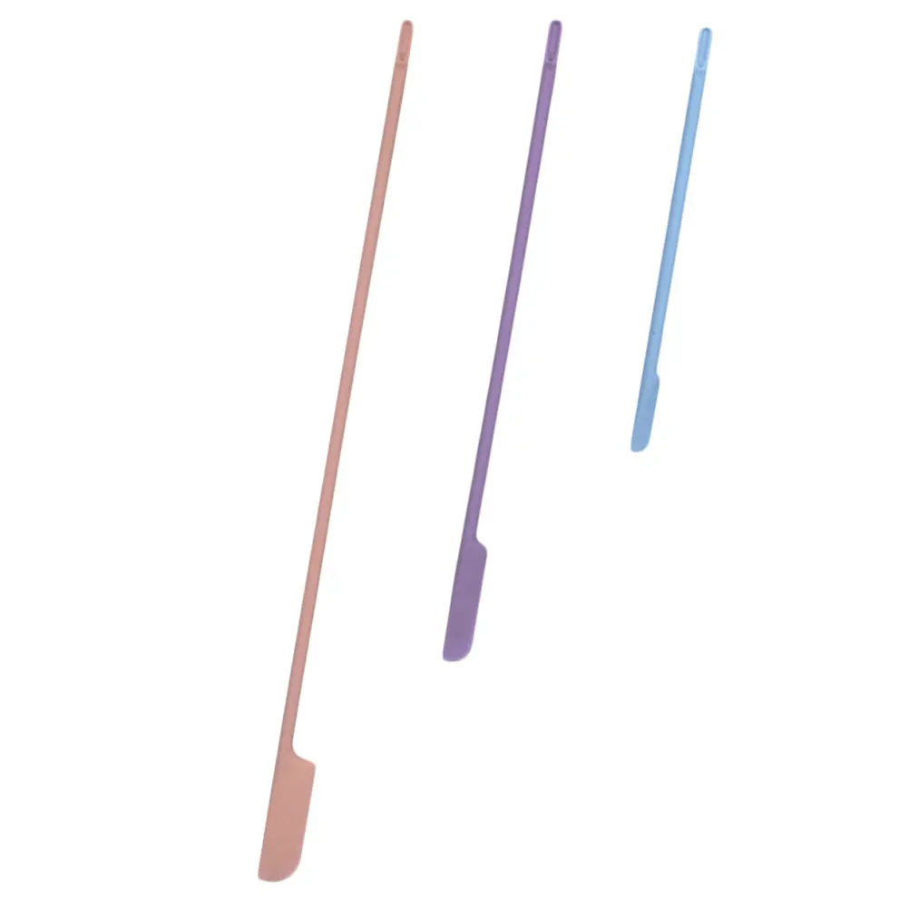 

3 Pcs Silicone Beauty Scraper Bottle Spatula Makeup Cleaning Tool Applicator Nail Polish Remover Lip Gloss Cleaner