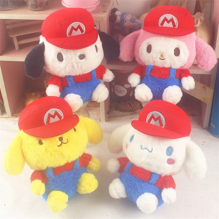 

20cm Kawaii Cinnamoroll Pochacco Pom Pom Purin Melody Stuffed Animals Plush Toy Cartoon Doll Pillow Decoration Gift