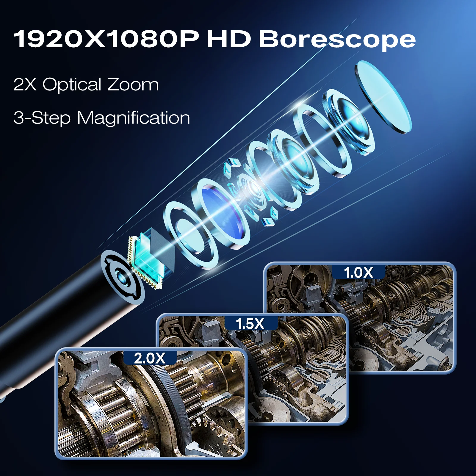4.3 인치 산업용 내시경 카메라 HD1920P 16.5TF 자동차 하수구 검사 카메라 도구 용 단일 렌즈 파이프 검사 내시경