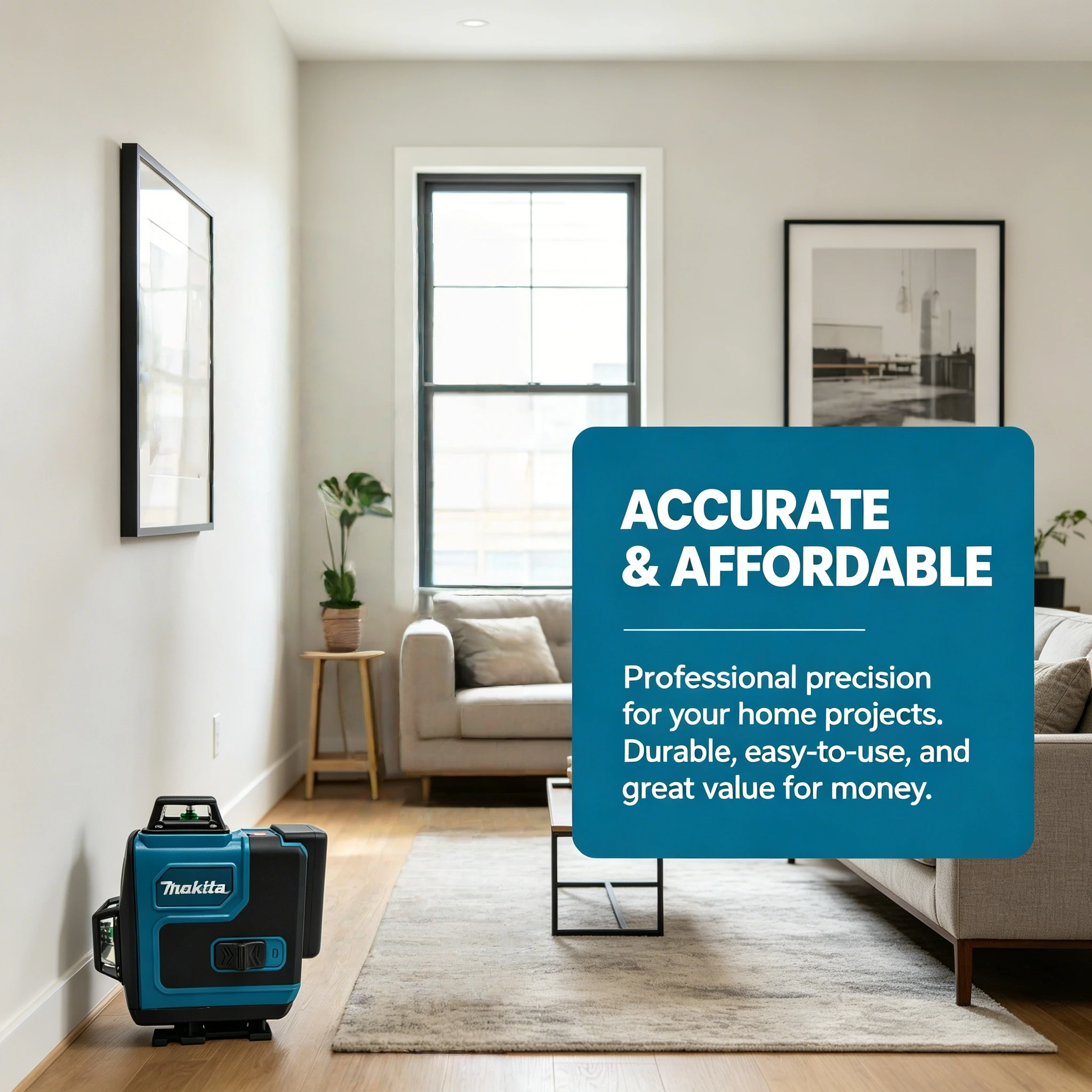 Makita 3D-4D 16-Line Green Laser Level - 360° Horizontal&Vertical Cross Line Laser For Wall Mounting No Battery