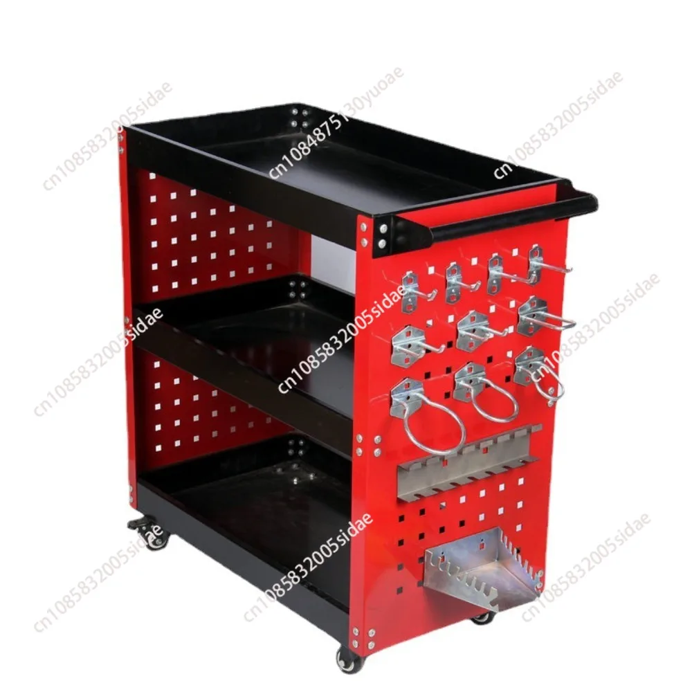 

Mechanical Workshop Tools with Wheels, Tool Carts 3-layer Mobile Tool Car, Multifunctional and Heavy-duty Auto Repair Parts Car
