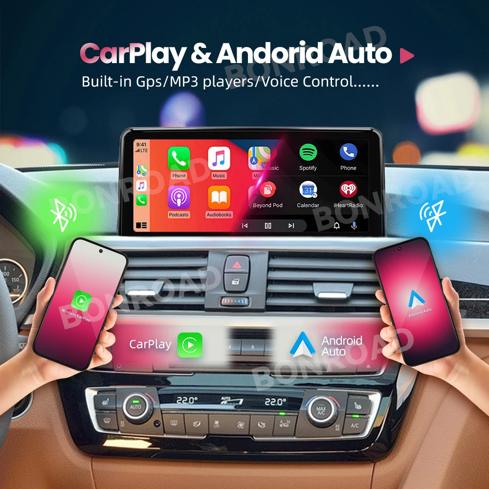 BONROAD راديو السيارة اللاسلكي Carplay أندرويد السيارات لسيارات BMW X5 E70 X6 E71 CCC CIC بلوتوث مرآة ربط الملاحة GPS شاشة تعمل باللمس #2