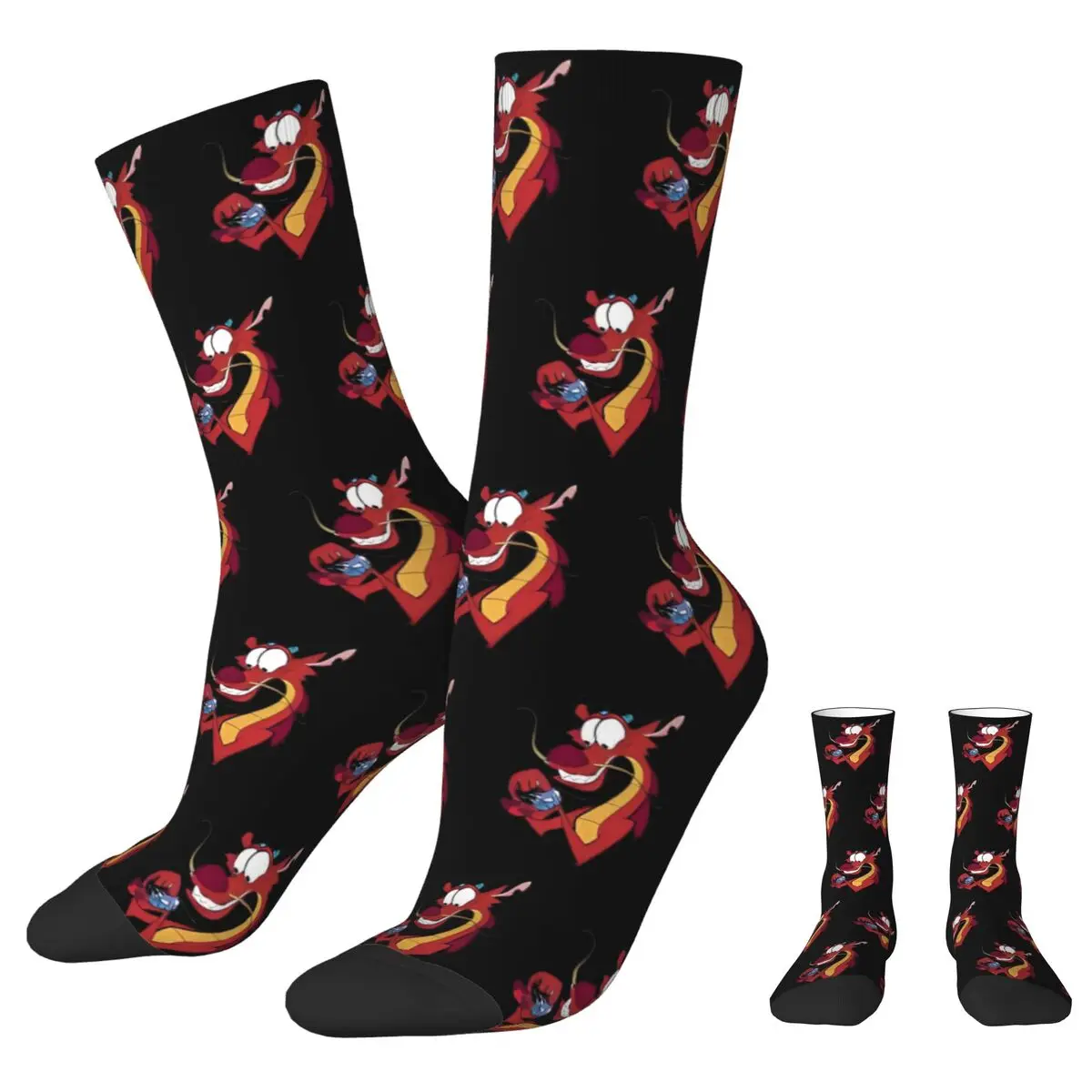 Mushu-Chaussettes respirantes pour hommes, bas mème, chaussettes graphiques, sports de plein air, coordonnantes, automne