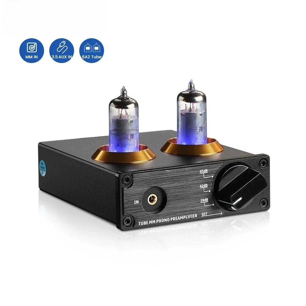 Audio T3 Phono Preamplifier for Turntable Phonograph Preamp Vinyl Record Player Mini Stereo HiFi Vacuum Amplifier DIY