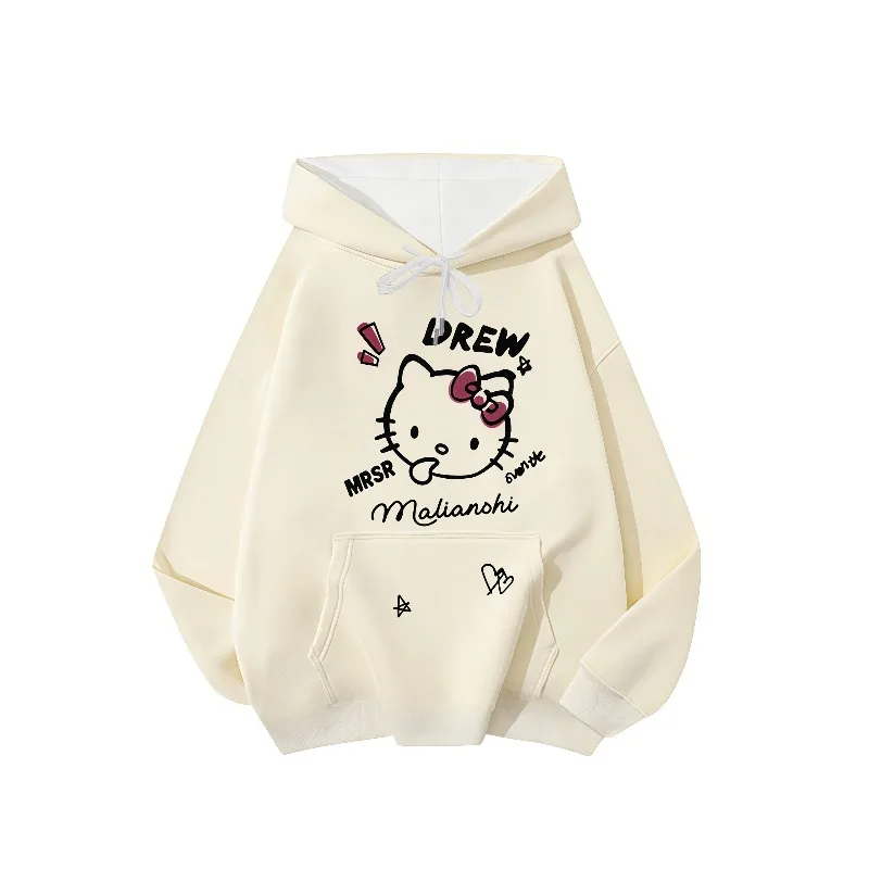 

Новая милая толстовка с 3D принтом HelloKitty для женщин, свободная, повседневная, универсальная, быстросохнущая, модная
