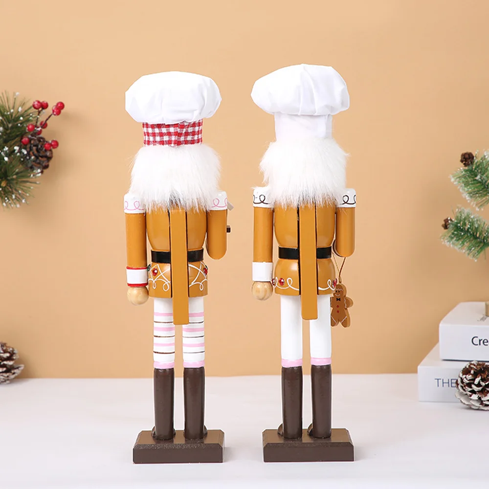 38CM ginger nutcracker Hand cookie Man/House Soldier Christmas Gift Home Office decoration European creative home decoration