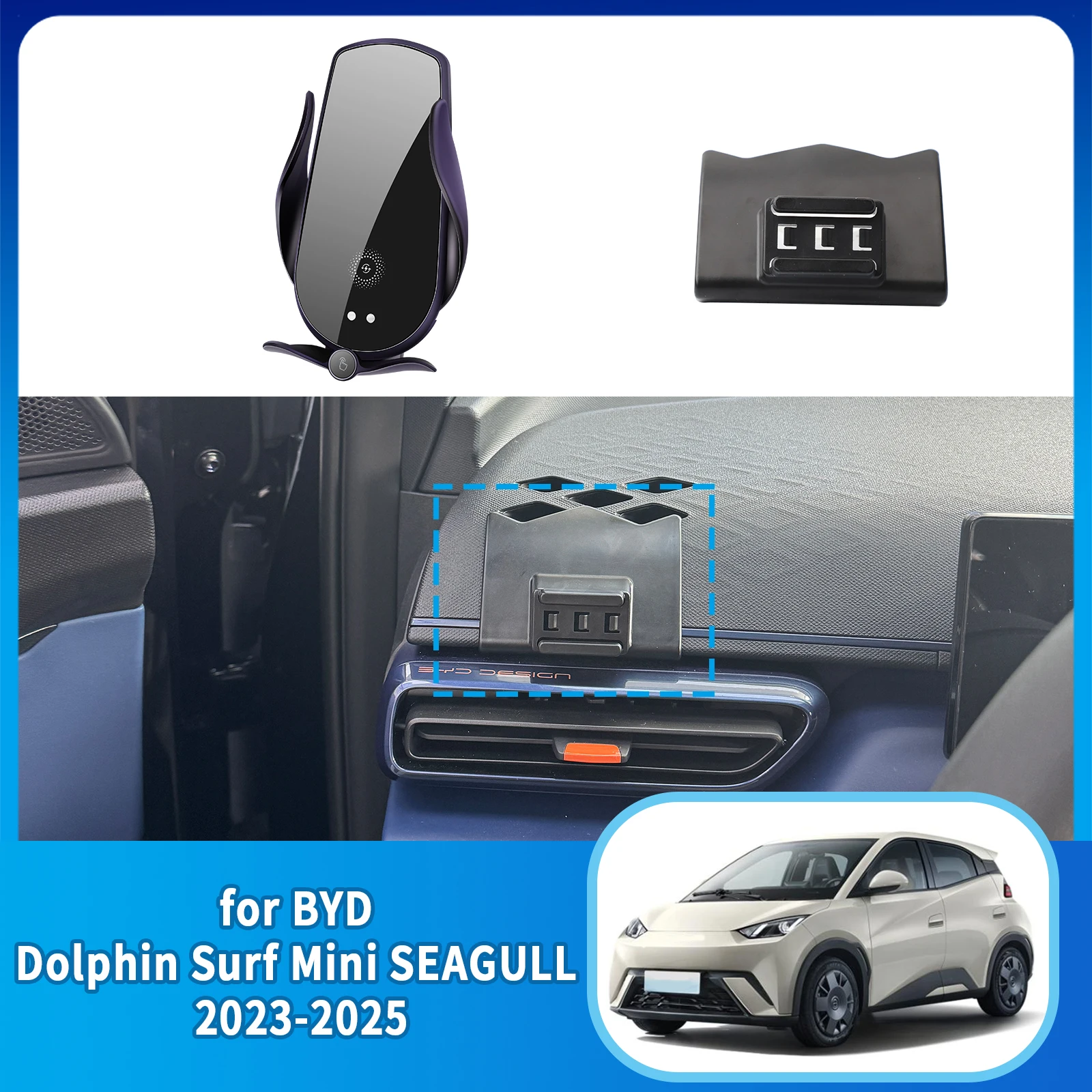 

Car Mobile Phone Holder Navigation Stand Auto for BYD Dolphin Surf Mini SEAGULL 2023 2024 2025 GPS Bracket Accessories