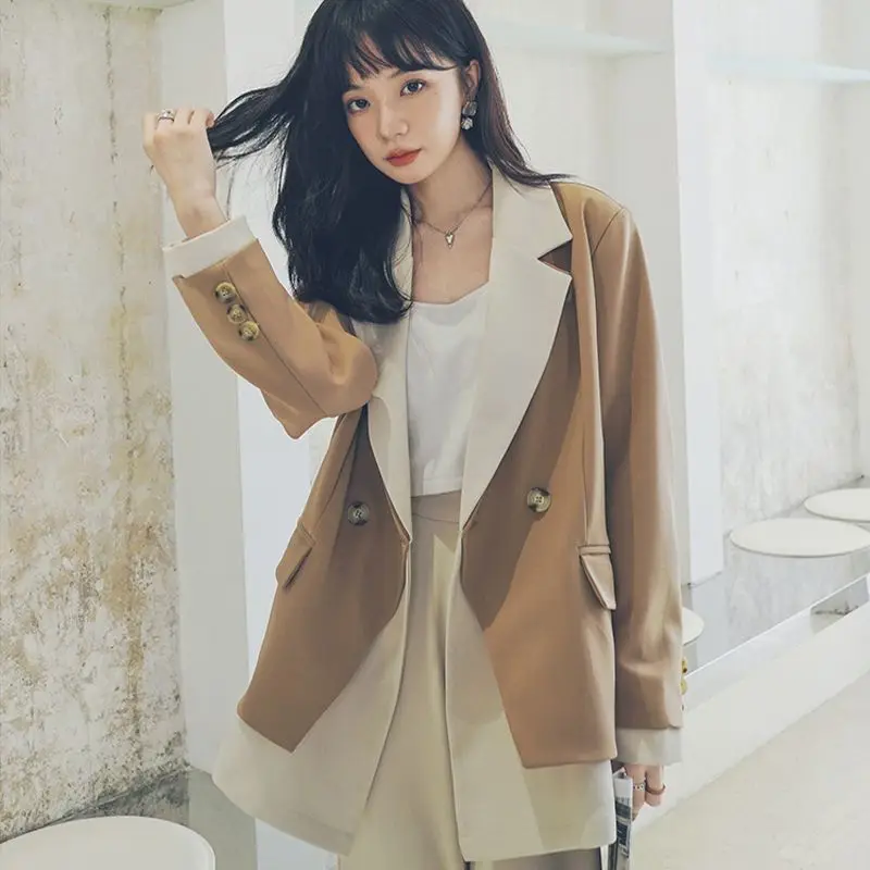 Women Clothing Autumn Winter Simplicity Button Solid Color All-match Temperament Appear Thin Women Turn-down Collar Cardigan Coa