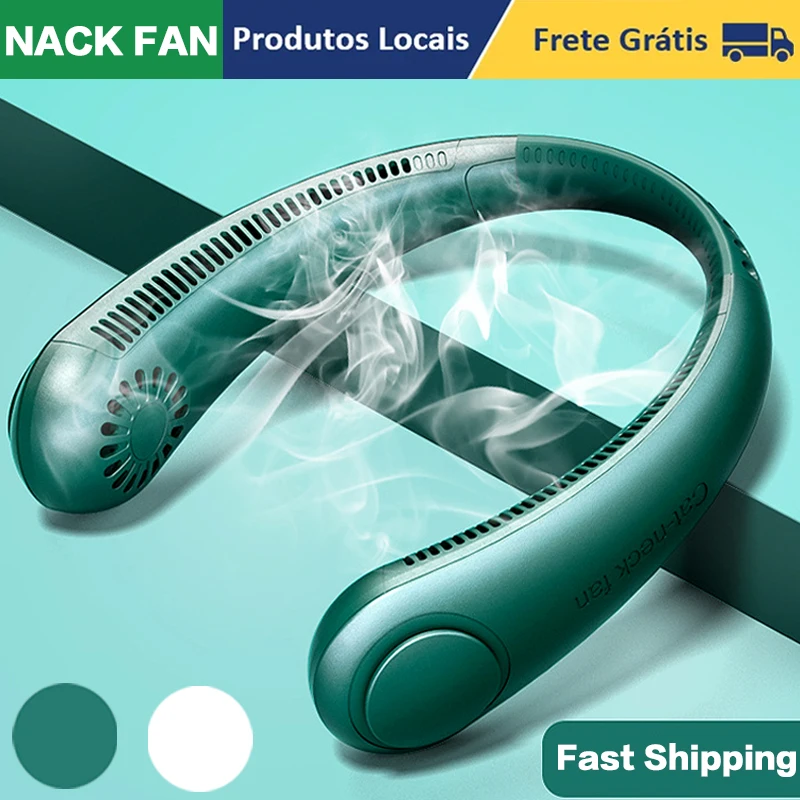 Neck Fan Portable Mini Electric fan Silent Neckband FAN Mijia USB Rechargeable Bladeless Fan for Sports Cooling Air Conditioning