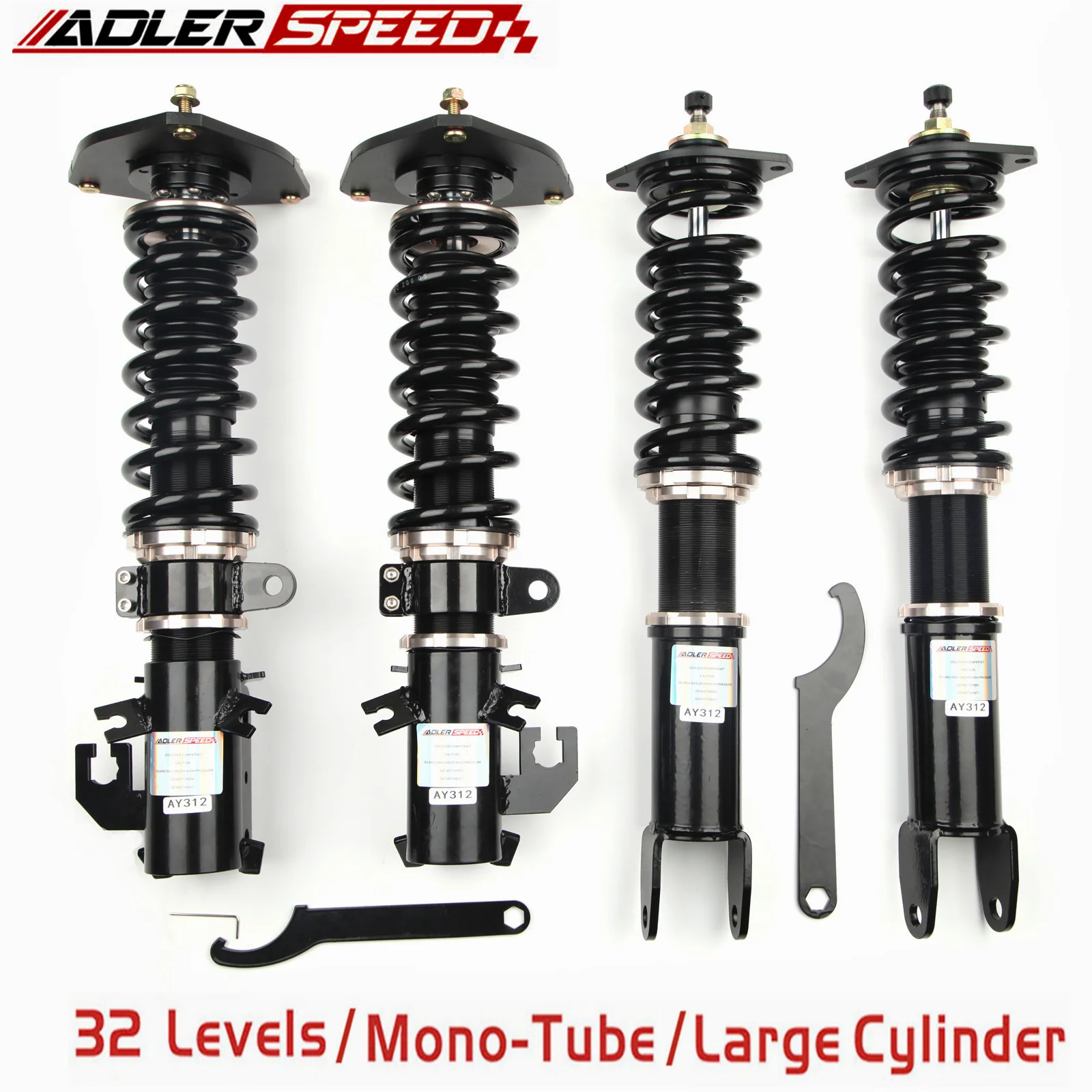 

ADLERSPEED 32 Level Mono Tube Coilover Suspension Kit For Nissan Altima Coupe D32 08-13