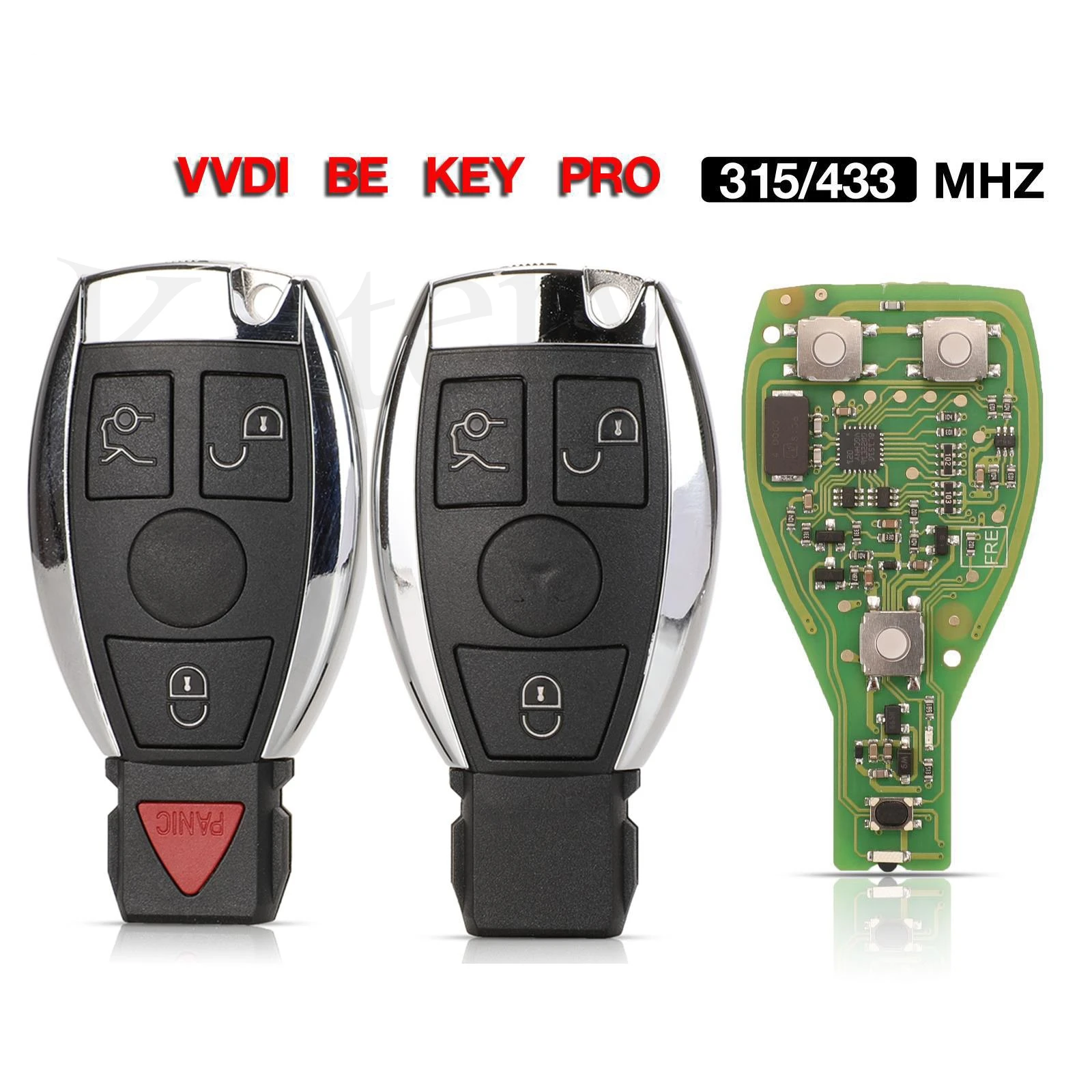 

jingyuqin Xhorse VVDI BE Key Pro Improved Version 315MHZ/433MHZ Get 1 Free Token MB Tool for Mercedes BENZ E S NEC Fob Replace