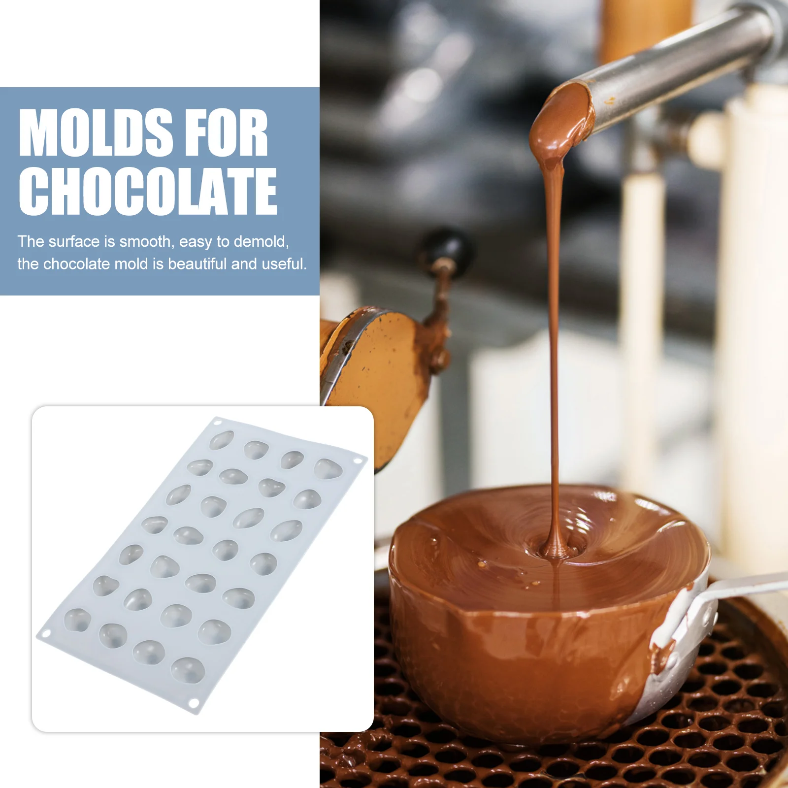 Pebble Mold Silicone DIY Chocolate Cookie Molds Decor Birthday Cake Silica Gel for