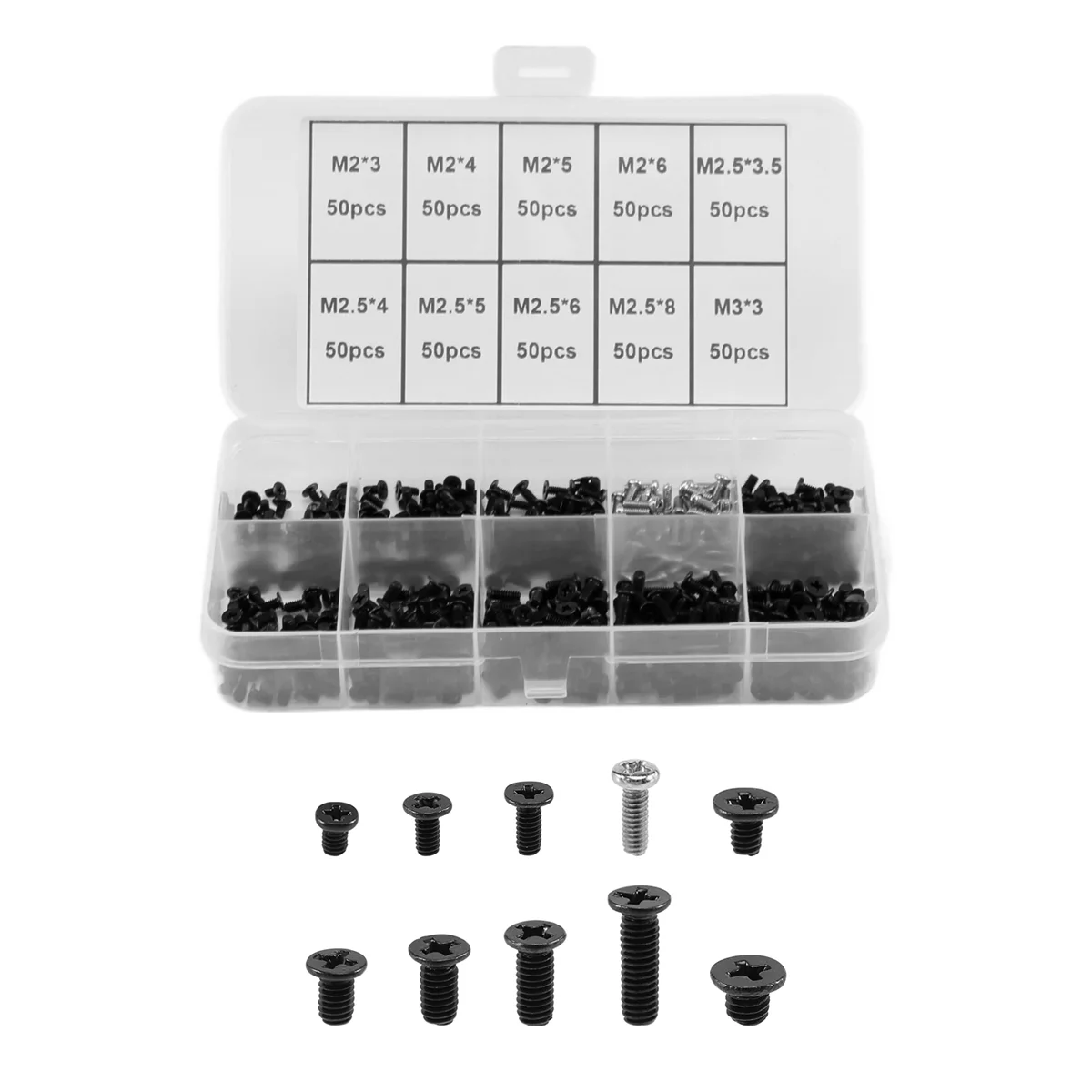 500Pcs Laptop Universal Screw Replacement Kit M2, M2.5, M3 for Lenovo Toshiba Gateway Samsung HP IBM Dell Dell Acer