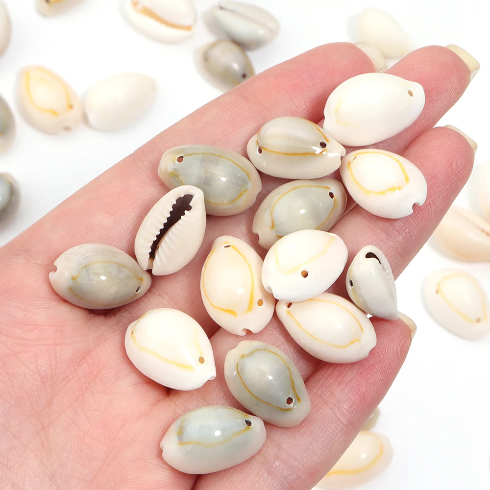 50g/lot 11x16mm Natural Sea Shell Beads Loose Beads With Hole For DIY Jewelry Making Necklace Phone Chain Decoration Accessories