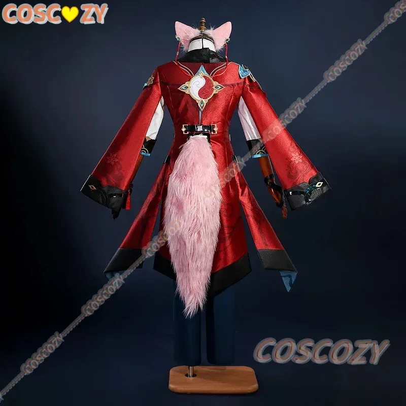 qq681Jiaoqiu Gioco Honkai Star Rail Jiaoqiu Costume Cosplay Coda Parrucca Gioco di ruolo Festa di Carnevale Comic Con Animazione Prop Su