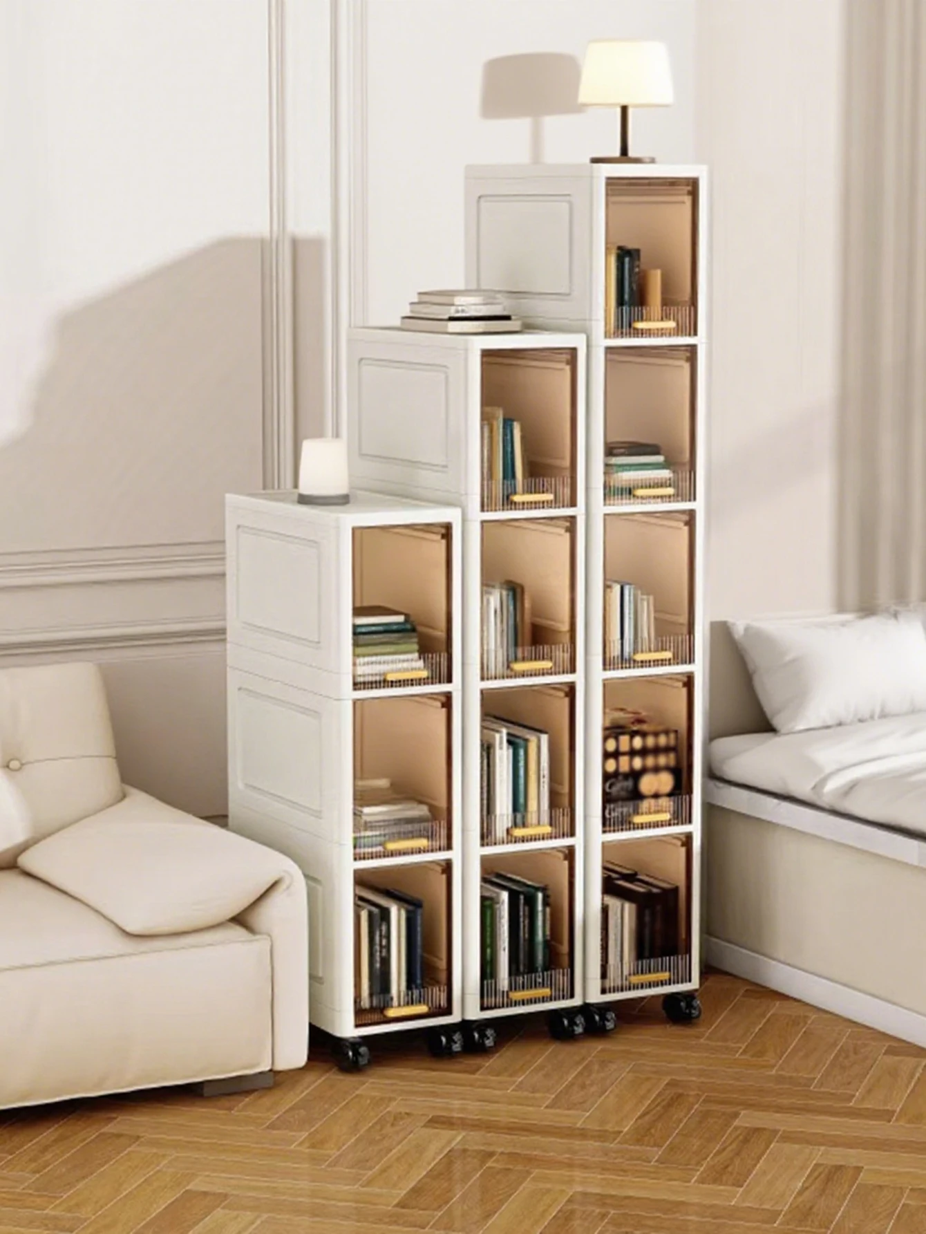 

4 Layers Narrow kitchen and bathroom gap drawers storage cabinet, floor cabinets, for organizing home storage boxes.