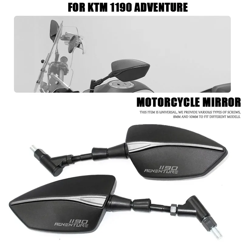 Universial 8mm 10mm Motorcycle Mirror Scooter Rearview Mirrors Back Side Convex Mirror For 1190 Adventure 1190 Adv