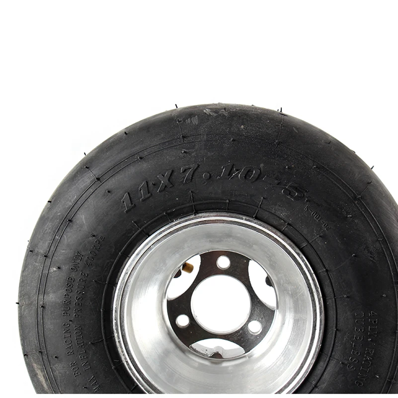 KARTING wheel tire rear wheel 11x7.10-5 with 5 inch aluminium alloy wheel hub for GO KART ATV UTV Buggy