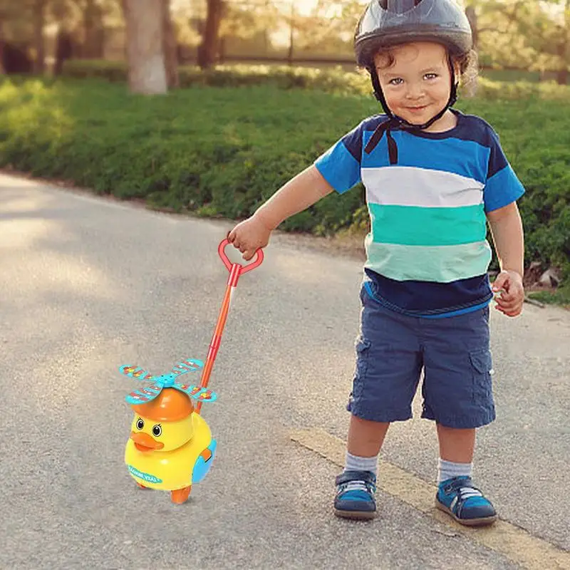 Waddle Duck Push Toy Little Yellow Duck Push Walker For Toddler Quacking Sounds And Waddling Action Toddler Learning To Walk Toy