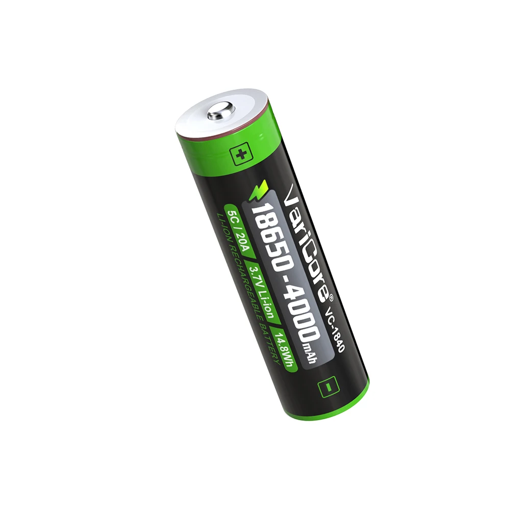 VariCore VC-1840 3,7 В литий-ионный аккумулятор 18650 4000 мАч 20 А разрядные аккумуляторы для фонарика портативный внешний аккумулятор