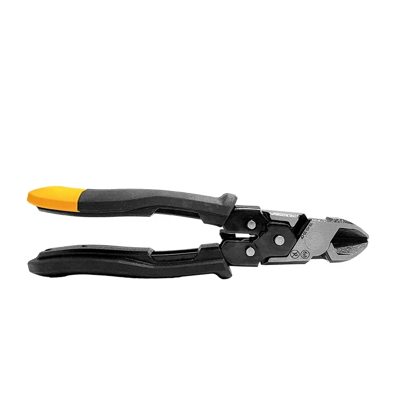 Labor-saving steel wire pointed nose oblique clamp with return spring cable household