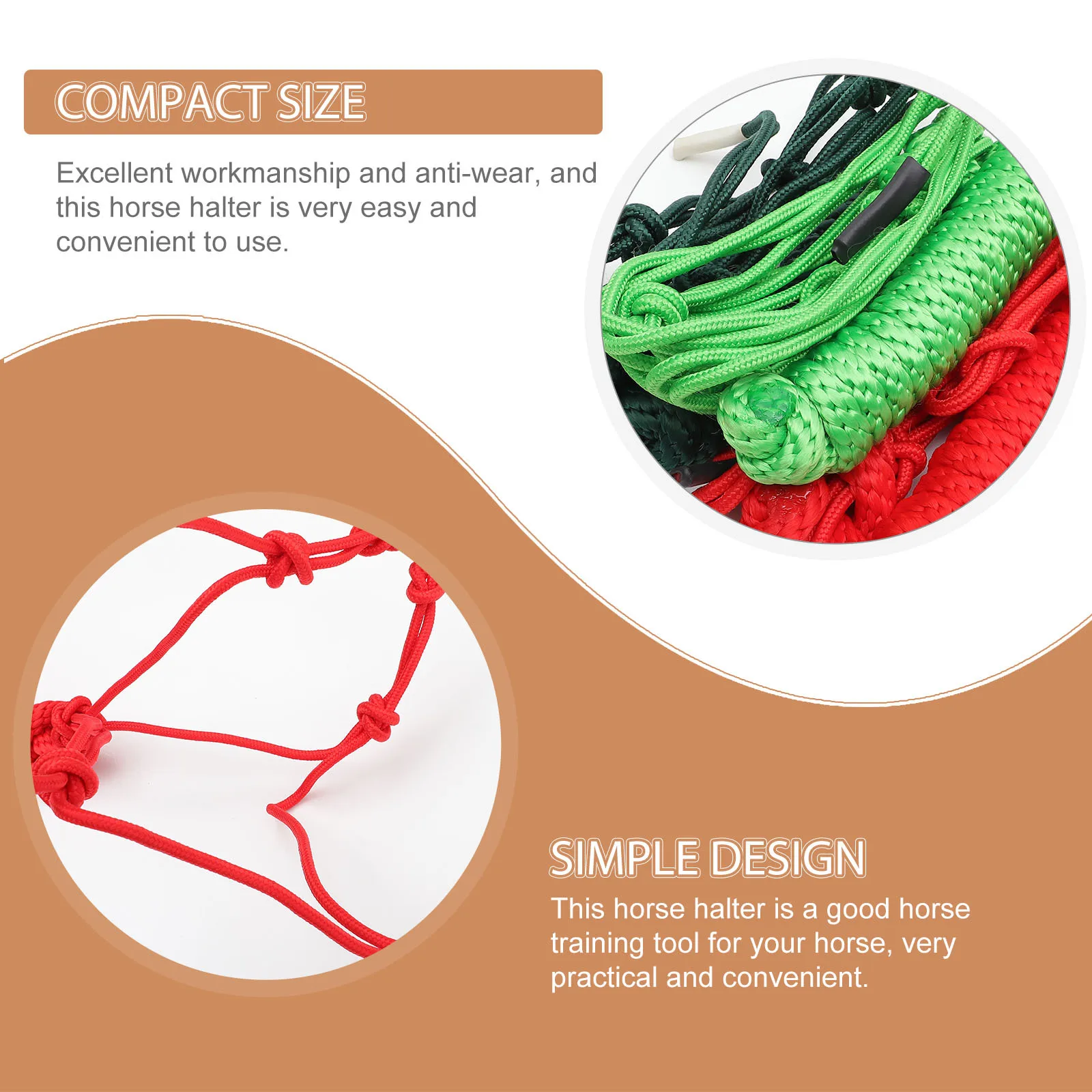 الحصان الرسن جديلة المحمولة مقاومة للاهتراء عقدة قاسية القماش التدريب الرسن الحصان إمدادات الثدي طوق الغربية #4
